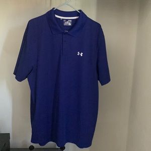 Men’s Under Armour Polo Blue Size XL Heatgear